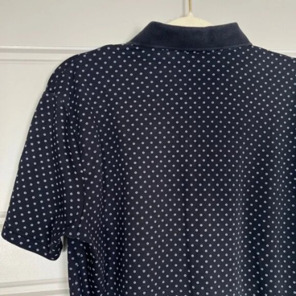 Murano‎ Slim Fit Polo Shirt Black Floral Print 100% Cotton Sz M *see notes - Picture 5 of 8